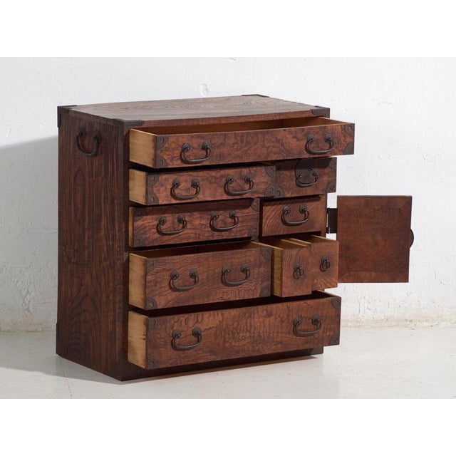 Antique Tansu Storage Chest of Drawers For Sale - Image 4 of 14