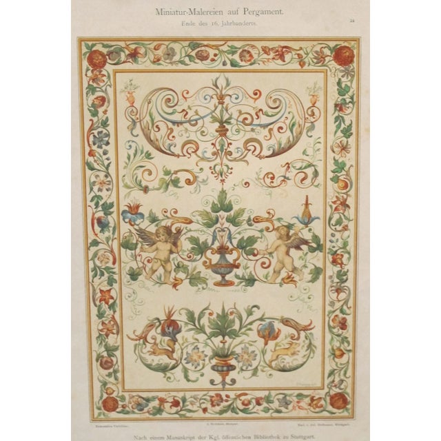 A colorful decorator sheet - Cherubs, circa 1900. Note from seller: We recently purchased a few plates from the German...