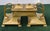 Metal Antique Art Nouveau Bronze Dbl. Inkwell and Porcelain Inserts For Sale - Image 7 of 16