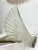 Art Deco French Feather Shape Frosted Glass Wall Sconce, 1930s For Sale - Image 6 of 11