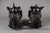 Pair Antique Chinese Bronze Foo Dog Shishi Incense Burners Qing Republic For Sale - Image 4 of 9