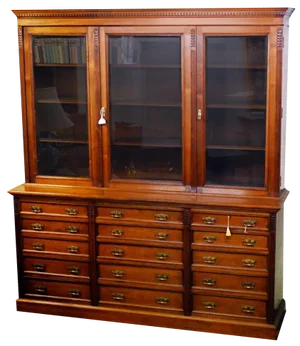 Victorian Mahogany Library Cabinet from Hobbs and Co