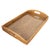 Artifacts Rattan Rectangular Tray with Glass Insert in Honey Brown - 21" For Sale In Houston - Image 6 of 6