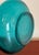 Turquoise Large Mid Century Modern Tall Teal Stretch Glass Swung Vase - Viking Style For Sale - Image 8 of 8