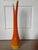 Vintage 60's Bittersweet l.e. Smith Orange Art Glass Swung Vase 30 1/2" Tall MCM Handblown Floor Vase For Sale In Baltimore - Image 6 of 15