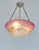 Hettier & Vincent Hettier Vincent & Muller Freres French Art Deco Pendant Light 1930s - Pink Mottled Glass Bowl For Sale - Image 4 of 13
