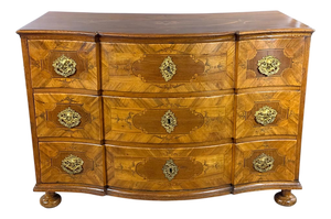 Antique Baroque Chest of Drawers with Inlays, 1790s