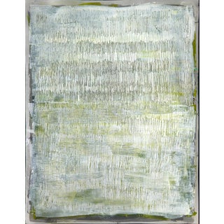 Rhythmic Play 19.75*25.5* Acrylic Gouache on Paper Original Art by Carrie Bergey - Gray, Grey, White, Green For Sale