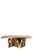 Contemporary Waterfall Wood Top Gold Dining Table for 8 For Sale - Image 3 of 5