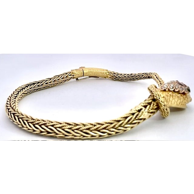 Late 19th Century 14k Yellow Gold Snake Bracelet For Sale In Los Angeles - Image 6 of 10