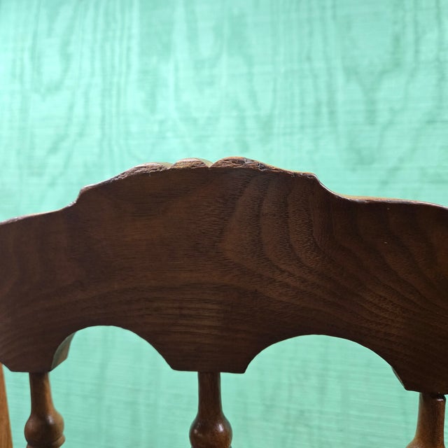 Late 20th Century Wooden Set of Two Chairs With Wicker Seats For Sale - Image 10 of 12