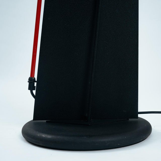 Black Postmodern Sculptural Kite Uplighter Floor Lamp, 1980s For Sale - Image 8 of 16