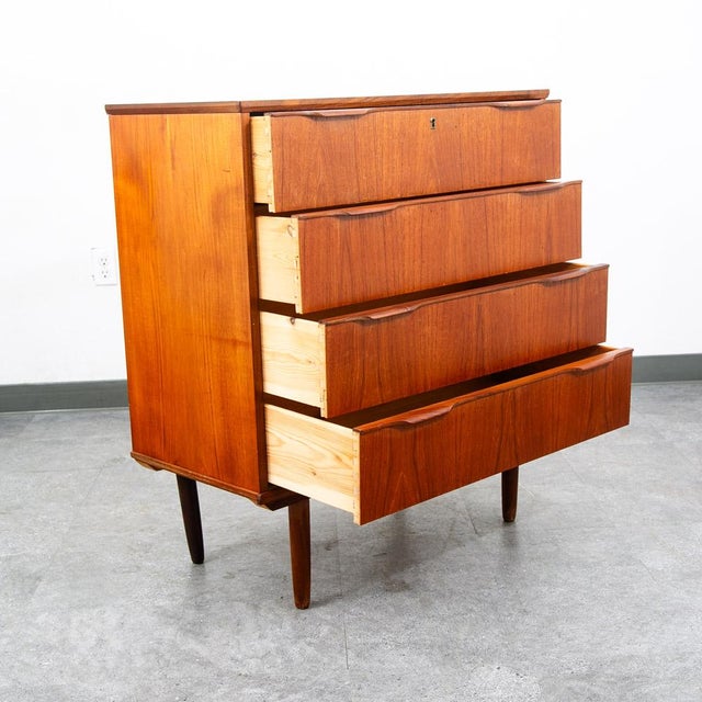 1960s Mid Century Danish Modern Chest of Drawers Dresser Teak Wood Mobler 4 Vintage For Sale - Image 5 of 12