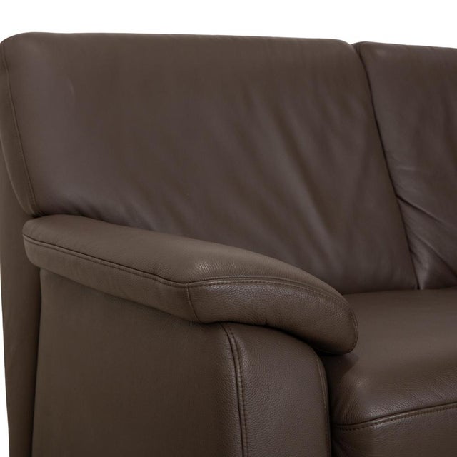 Brown Leather Corner Sofa from Hukla For Sale - Image 6 of 16