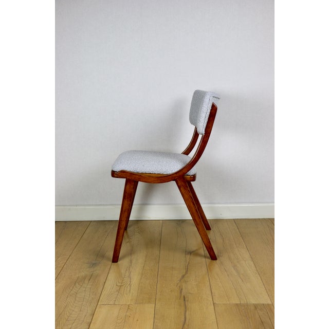 Skoczek Chair in Light Grey Boucle, 1970s For Sale - Image 4 of 12