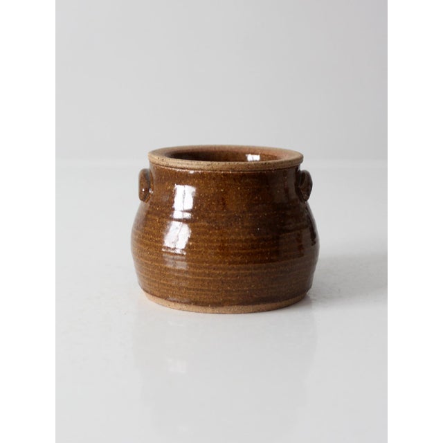 Vintage Handmade Studio Pottery Chilled Server & Butter Crock For Sale - Image 15 of 15
