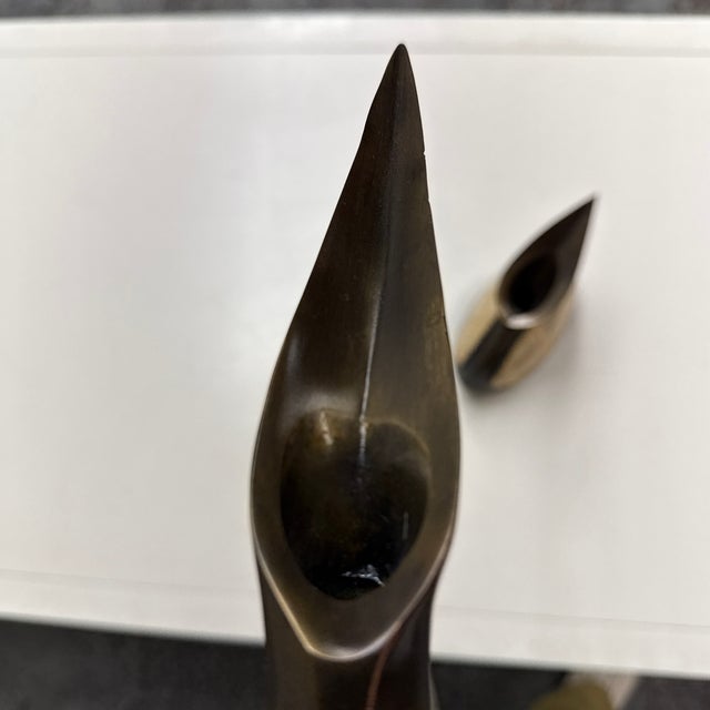 R & Y Augousti Paris Bird Sculptural Tall + Short Vases, Vintage For Sale - Image 10 of 12