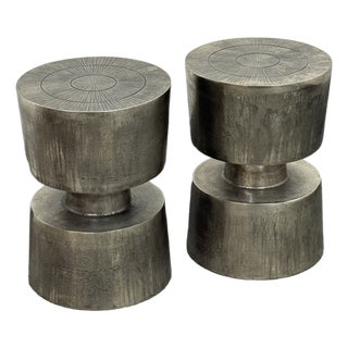 Moe's Home Victor Side Tables/Stools, Pair For Sale