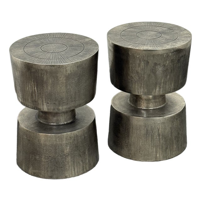 Moe's Home Victor Side Tables/Stools, Pair For Sale