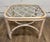 Vintage MCM Style Organic Coastal Rattan Bamboo Glass End Table or Nightstand For Sale - Image 10 of 10