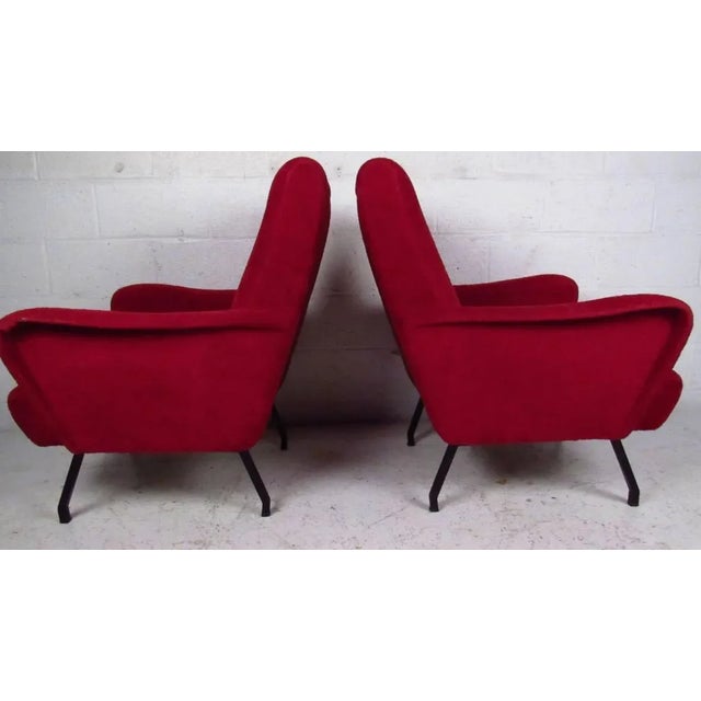 Pair Marco Zanuso Style Lounge Chairs For Sale - Image 4 of 6