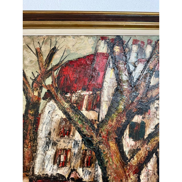 Expressionism Henri d'Anty, French Modernist Large Paris Street Oil Painting Expressionist Henry D'anty, c.1960's For Sale - Image 3 of 13