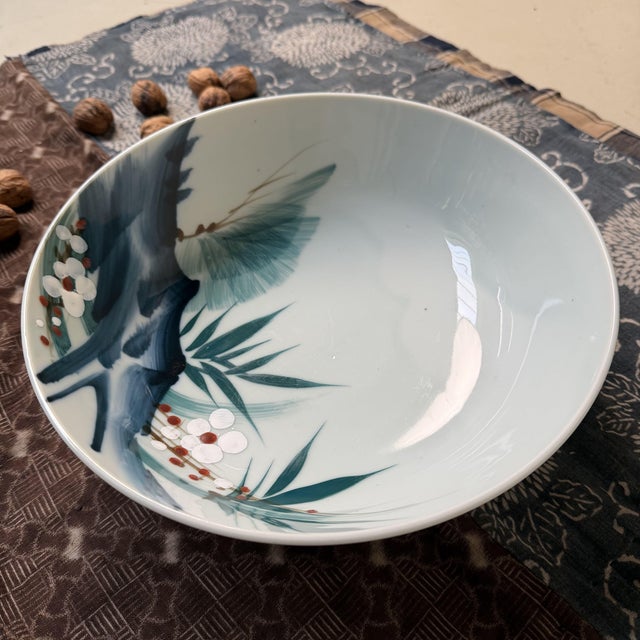 1950s Vintage Japanese Porcelain Bowl with Sho Chiku Bai Motif, 1950s For Sale - Image 5 of 10