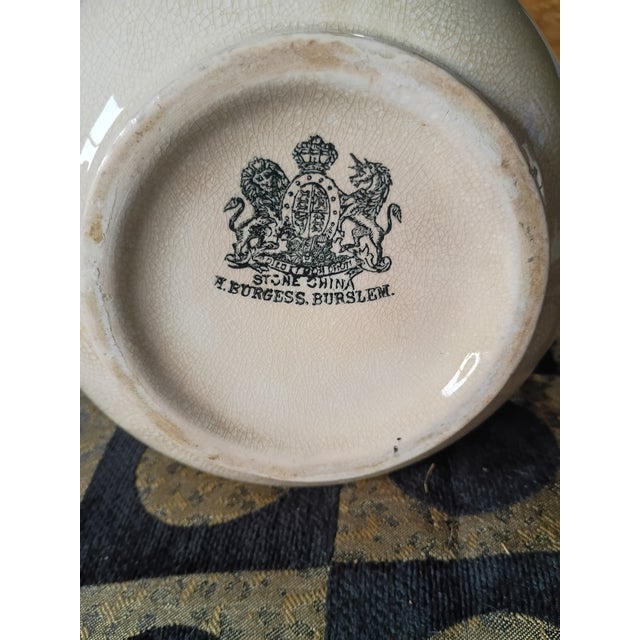 Victorian Antique H. Burgess Burslem Stone China Teapot | English Ironstone | c.1864-1892 For Sale - Image 3 of 5