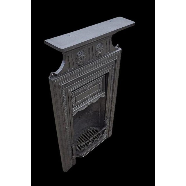 Antique Victorian Cast Iron Fireplace Surround and Grate, 1800s For Sale - Image 3 of 14