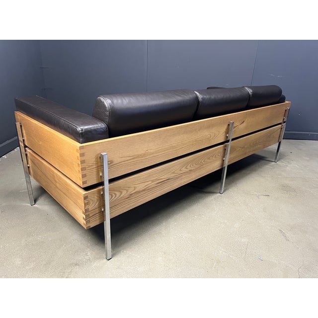 Black Forum Three Seater Sofa by Robin Day for Habitat, 1980s For Sale - Image 8 of 12