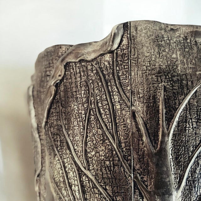 Mid-20th Century Silver-Plated Ceramic Vase from Vera Lucino, Italy For Sale - Image 4 of 6