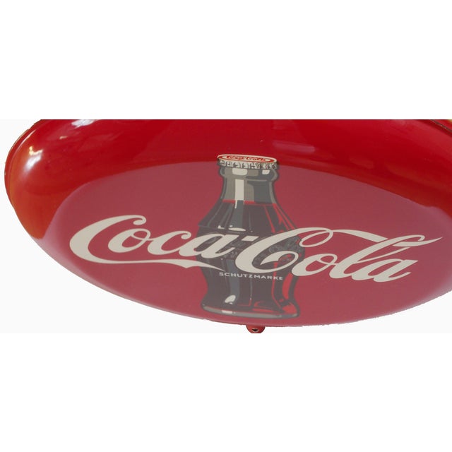 Large Double-Sided Coca Cola Enameled Sign, 1960s For Sale - Image 10 of 12