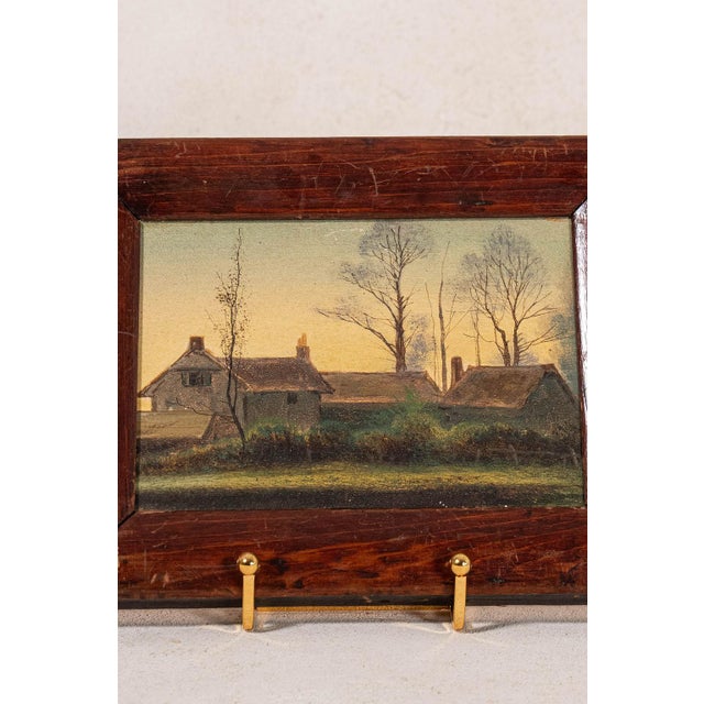 English Mid 20th Century Original Petite Landscape Oil on Board For Sale - Image 3 of 4