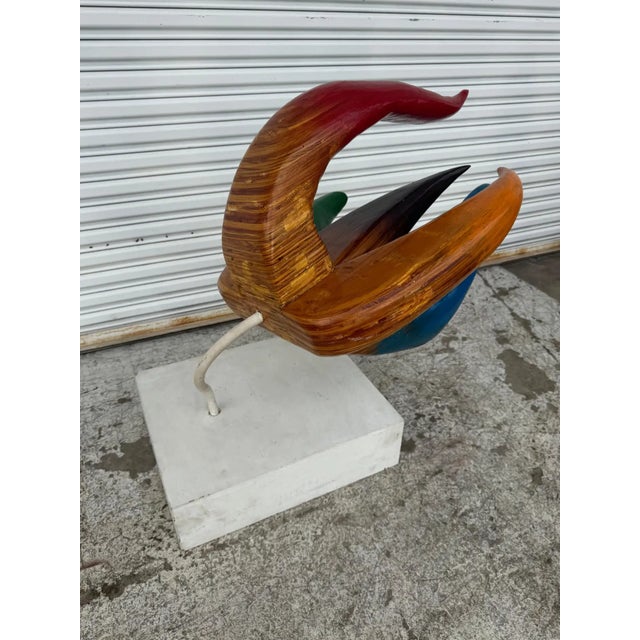 Hy Farber 39" Handcrafted Wood Floral Art Sculpture For Sale In Houston - Image 6 of 8
