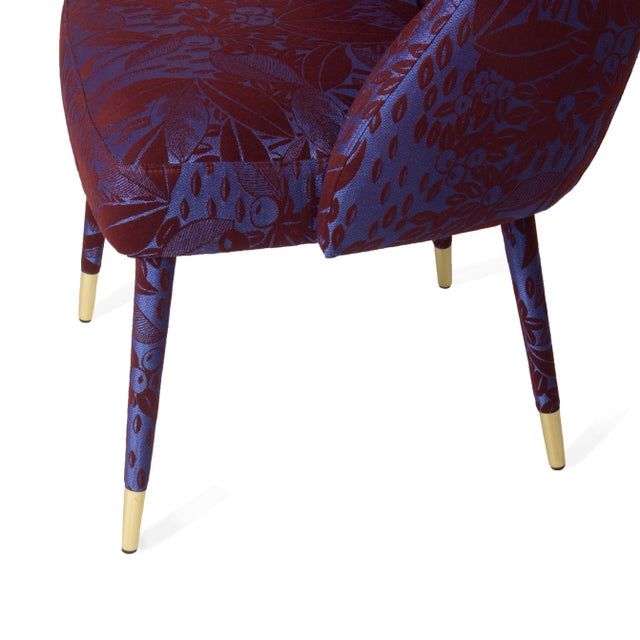 Figueroa Dining Chair in Damasks & Lampas Fabric from Insidherland For Sale - Image 4 of 15