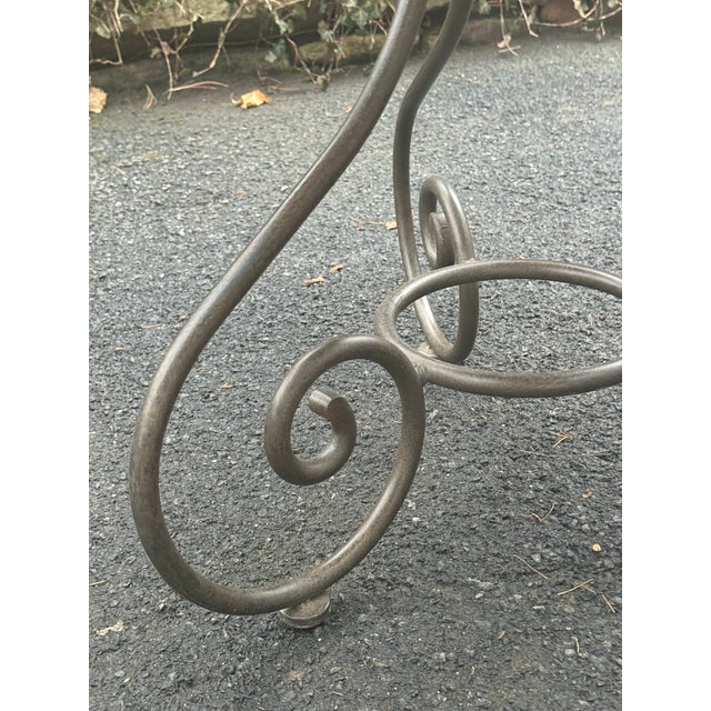 Ethan Allen Ethan Allen Legacy Iron and Wood End Table For Sale - Image 4 of 6