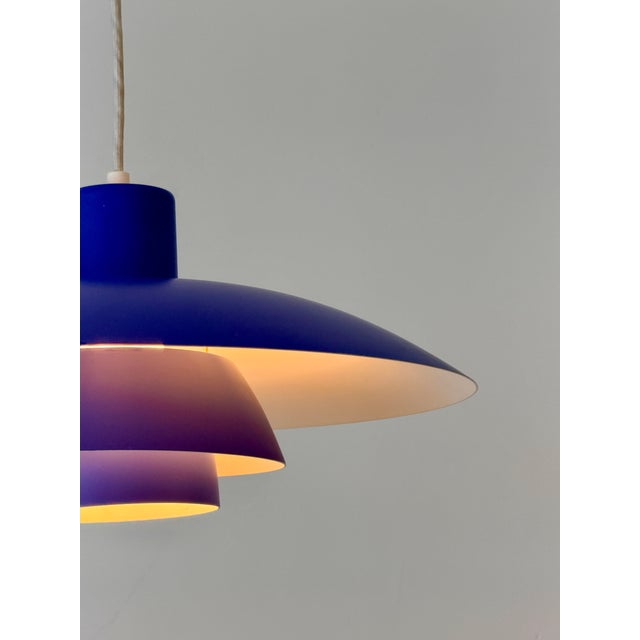 Blue Blue PH 4/3 Pendant Lamp by Poul Henningsen for Louis Poulsen, Denmark, 1970s For Sale - Image 8 of 18