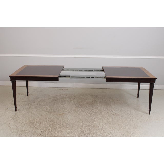 Wood John Widdicomb French Louis XVI Mahogany Dining Room Table For Sale - Image 7 of 17