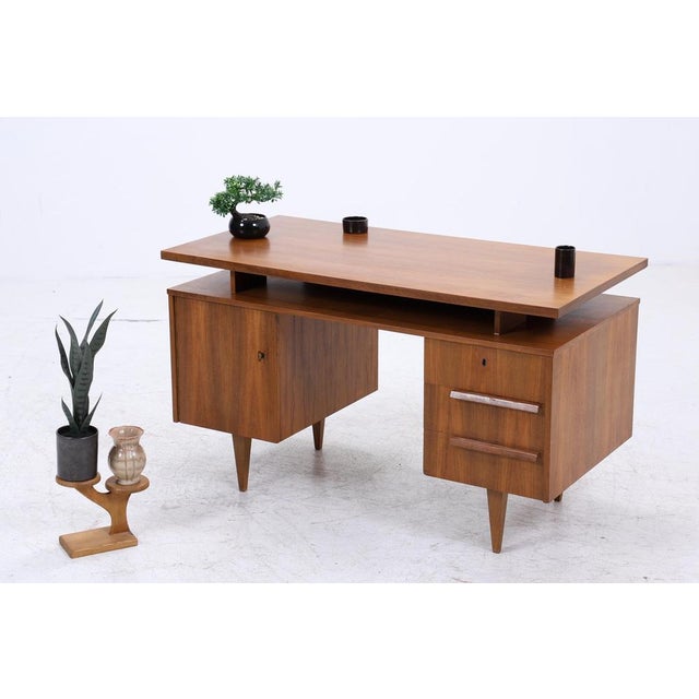 Mid-Century Wooden Desk, 1960s For Sale - Image 3 of 16