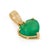 14k Yellow Gold 1.45 Carat Heart-Shaped Emerald Solitaire Pendant Charm for Her For Sale - Image 4 of 14