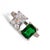 Emerald & Diamond Design Sterling Silver Statement Ring, Size 5 For Sale In Miami - Image 6 of 7