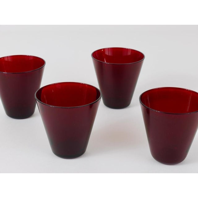 Mid-Century Drinking Glasses by Kaj Franck for Nuutajarvi Nottsjo Finland, 1950s, Set of 4 For Sale - Image 6 of 14