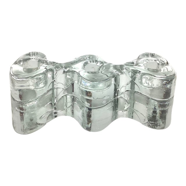 Mid Century Glass Arkipelago Candle Holder by Timo Sarpaneva For Sale