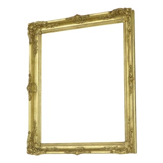 Vintage Baroque-Style Gilt Pine Frame For Sale