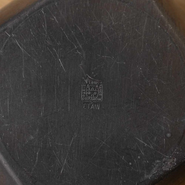 1930s French Art Deco Pewter Octagon Dish For Sale - Image 9 of 9