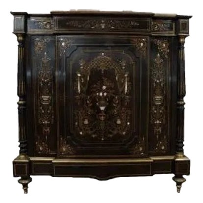 Napoleon III Ebonised Side Cabinet For Sale
