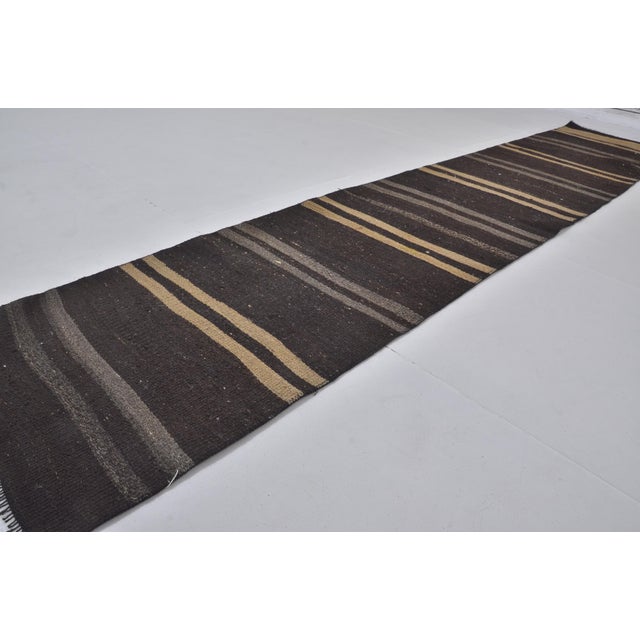 Black 1960s Anatolian Kurdish Handwoven Runner Rug For Sale - Image 8 of 10