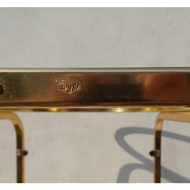 Vintage Gilded Aluminium Kaymet Bar Cart Trolley, 1970s For Sale - Image 11 of 13