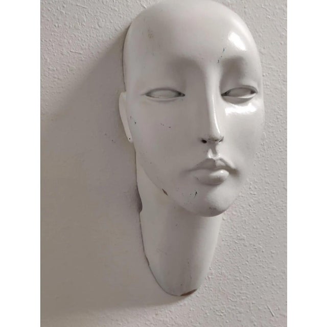 Plastic 1970s Rare Female Mannequin Face/Head Bust Paris Store Fixture For Sale - Image 7 of 10