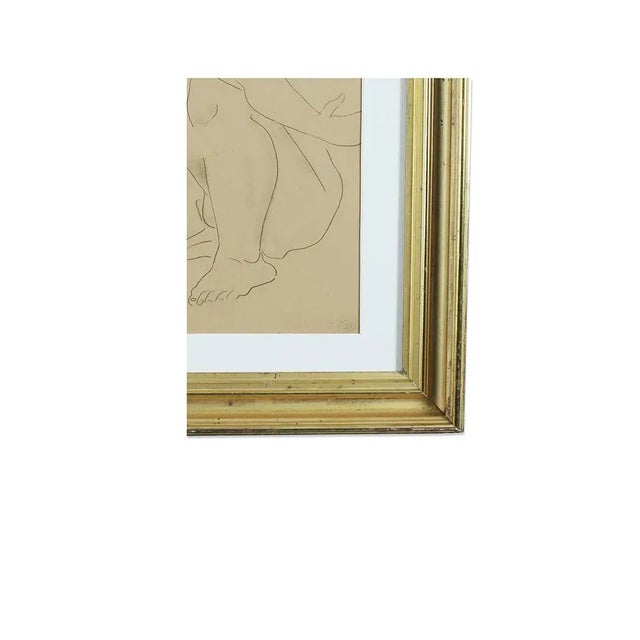 Mid 20th Century Jan Matulka, Figure Drawing For Sale - Image 5 of 8
